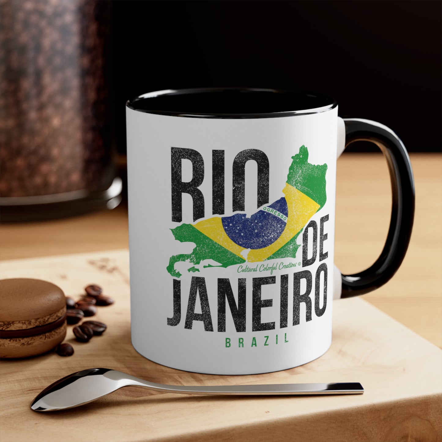 Brazil Flag Accent Coffee Mug, 11oz