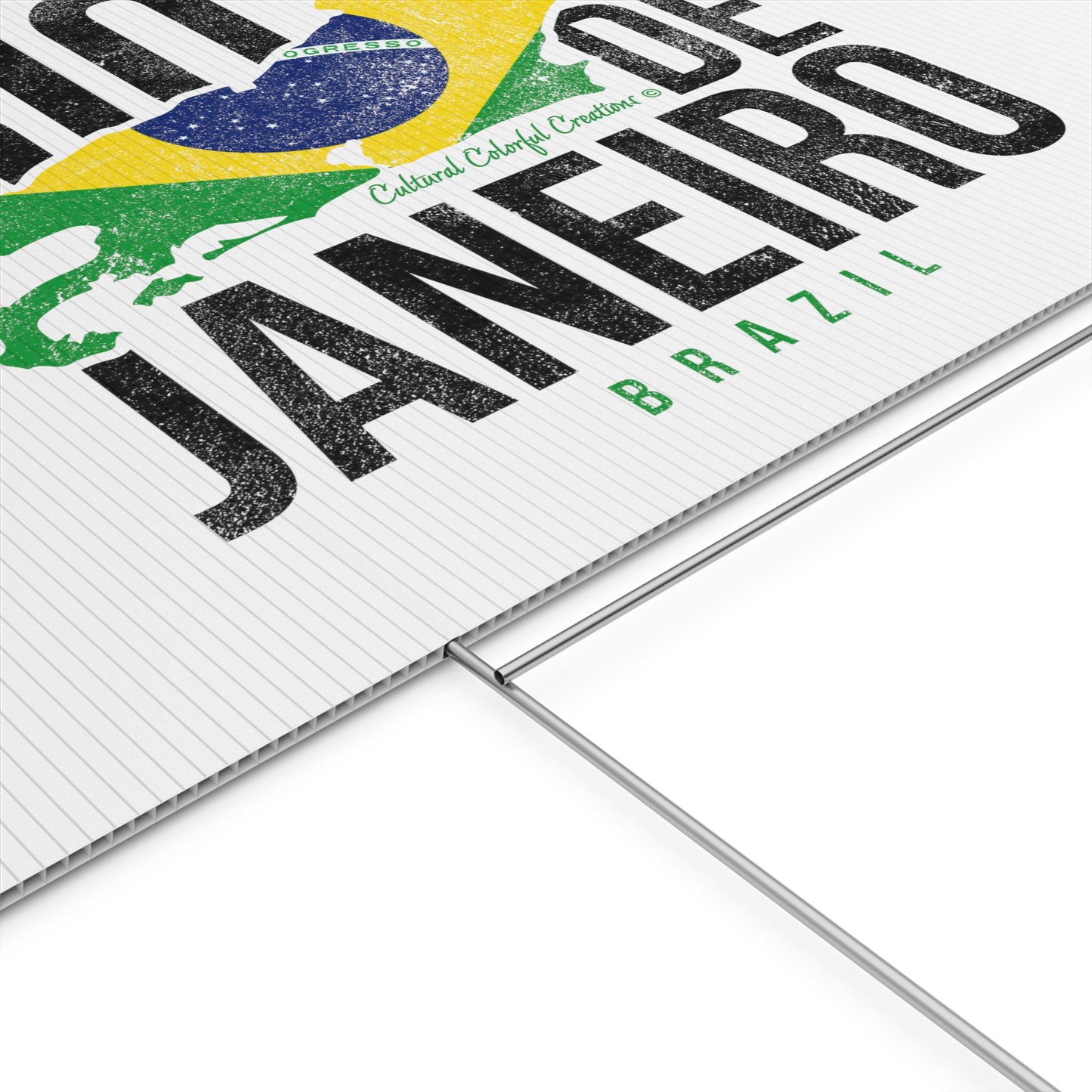 Brazil Flag Plastic Yard Sign