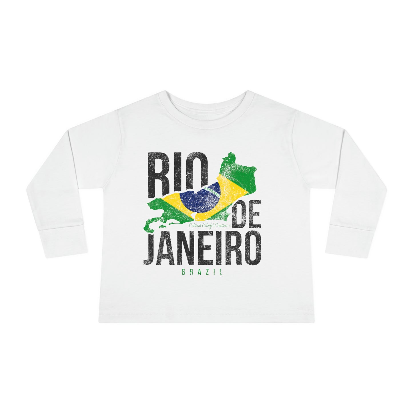 Brazil Flag Toddler Long Sleeve Tee