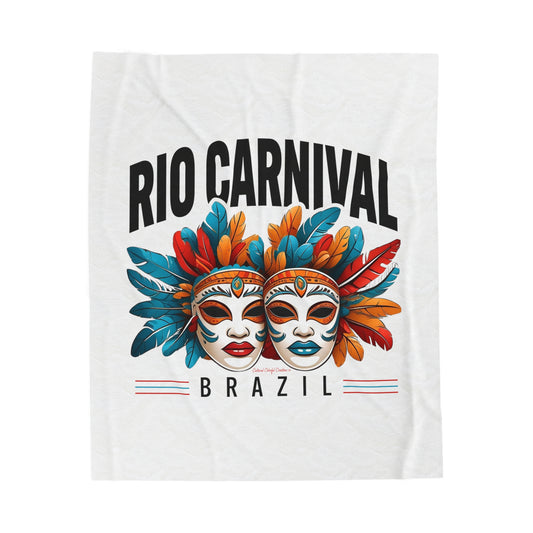 Rio de Janeiro Carnival  Velveteen Plush Blanket