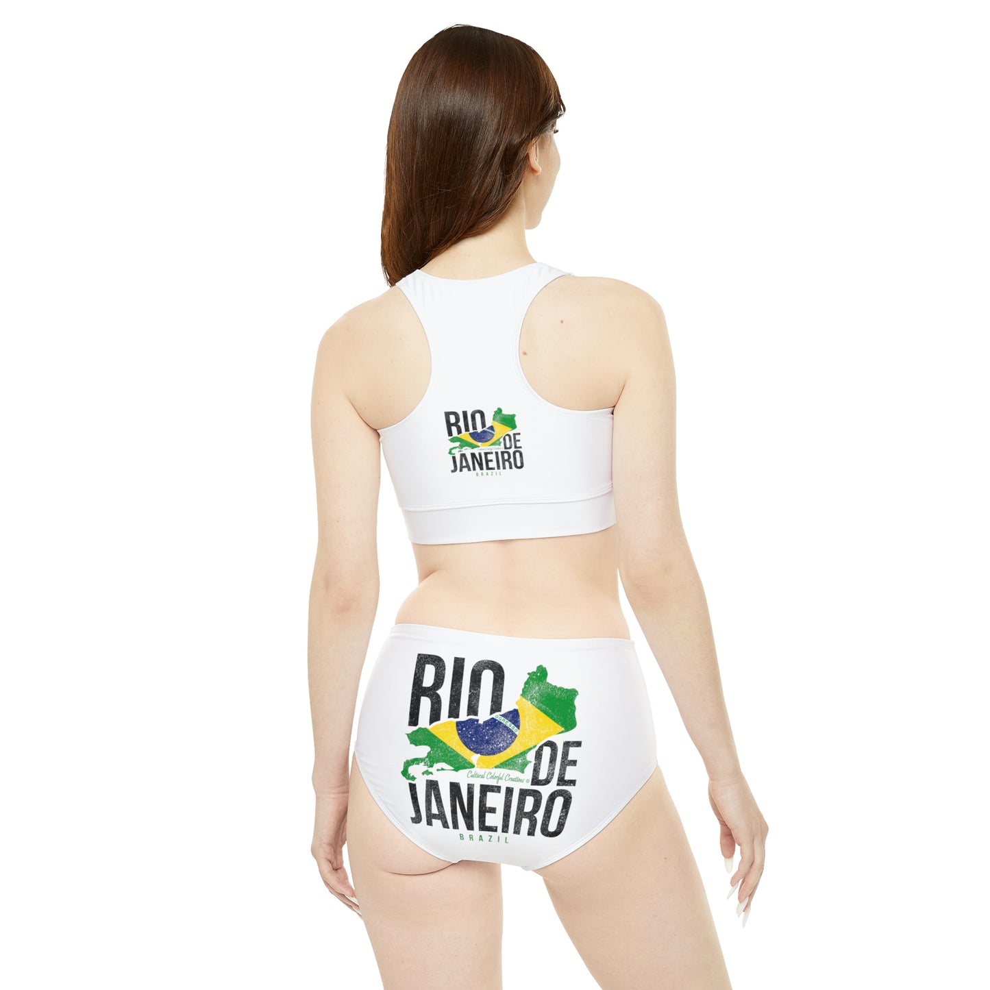 Brazil Flag Sporty Bikini Set (AOP)