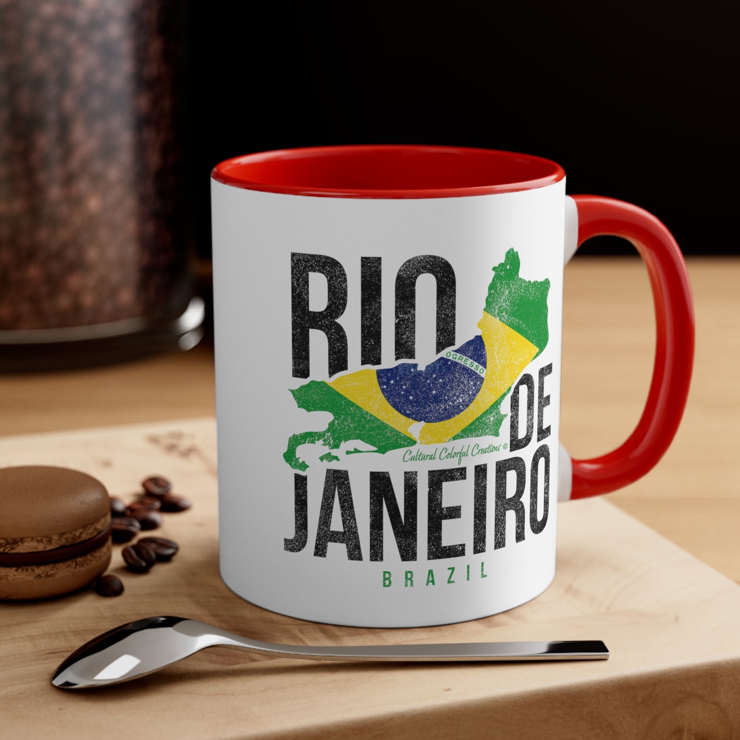 Brazil Flag Accent Coffee Mug, 11oz