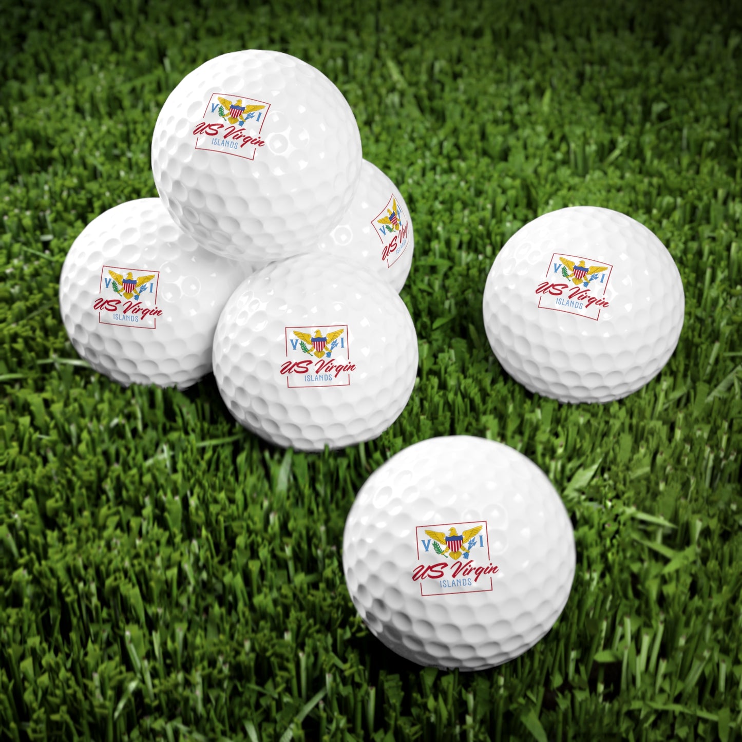 US Virgin Islands Golf Balls, 6pcs