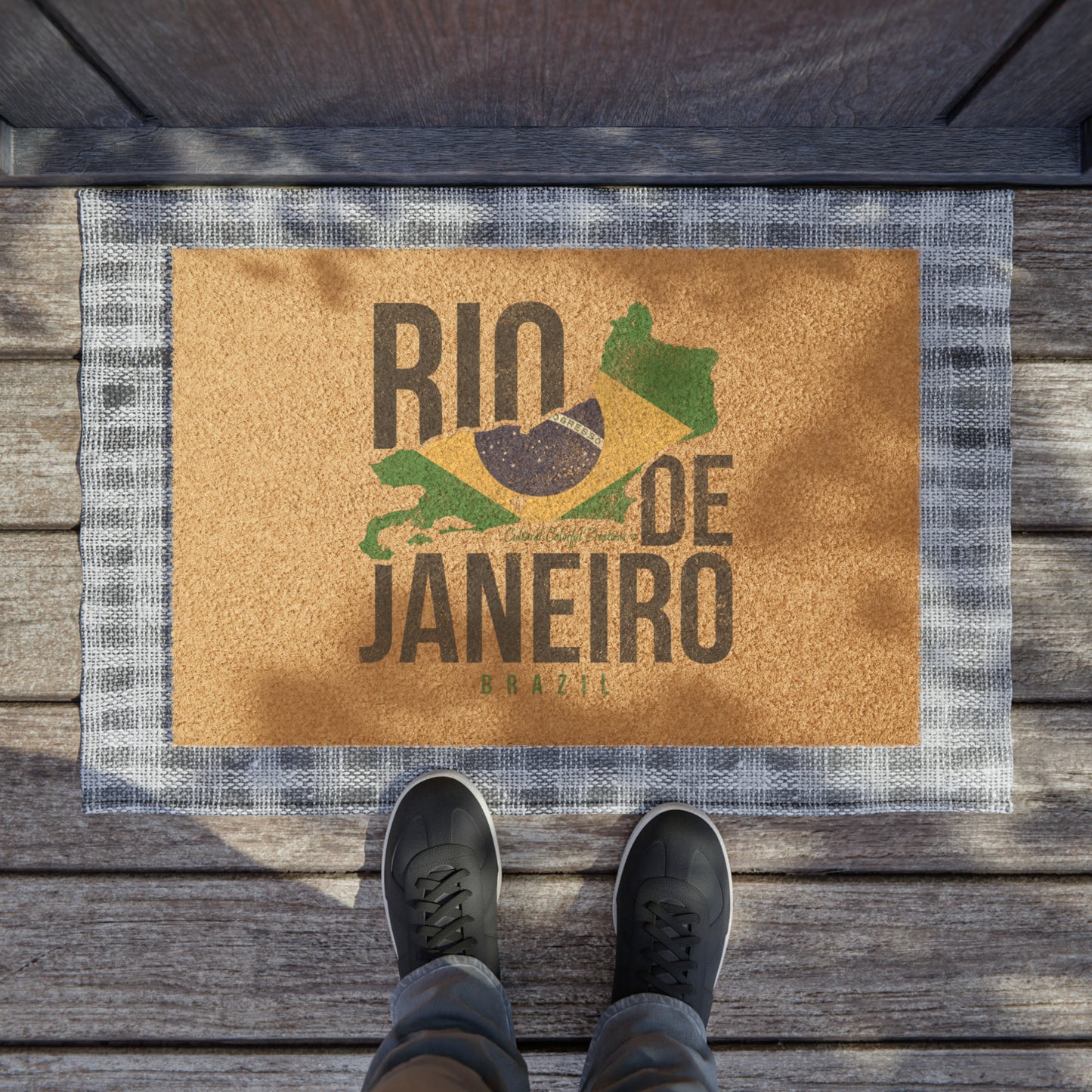 Brazil Flag Doormat