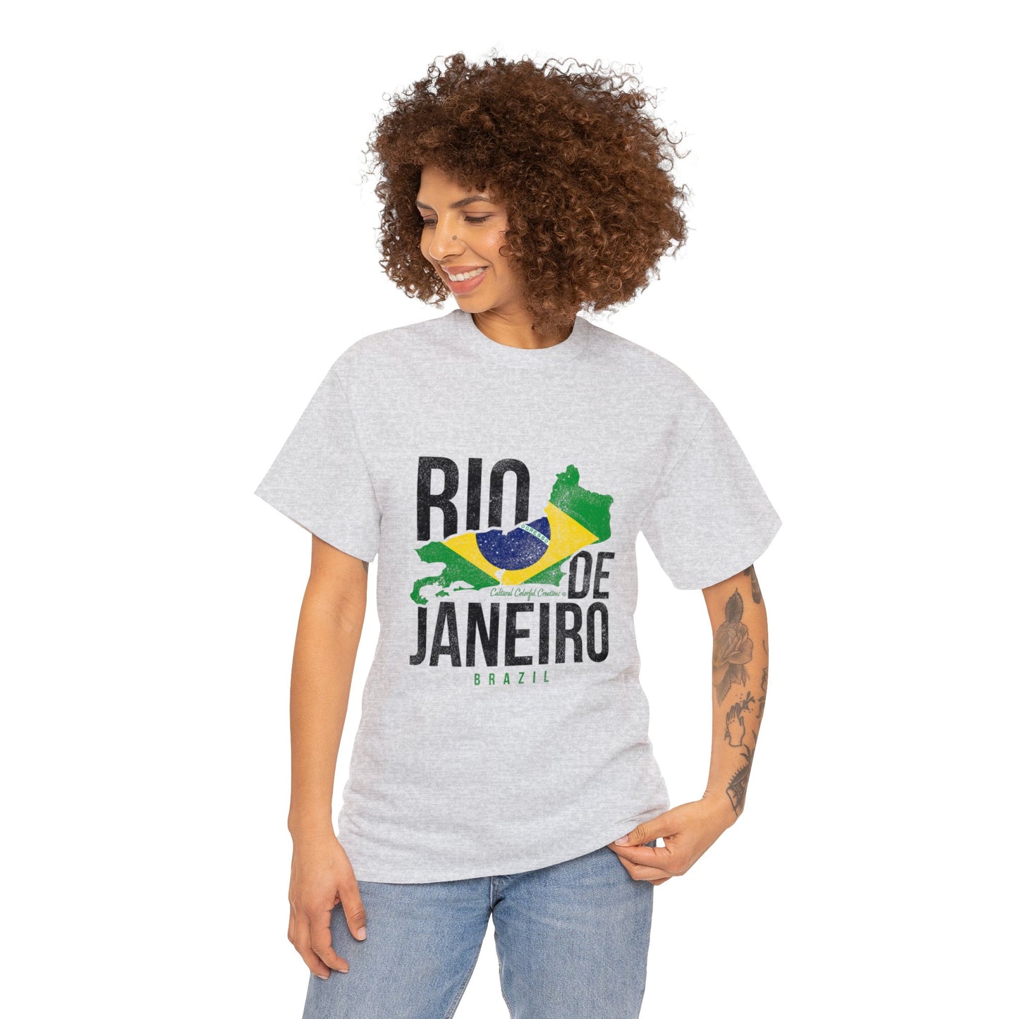 Brazil Flag Unisex Heavy Cotton Tee