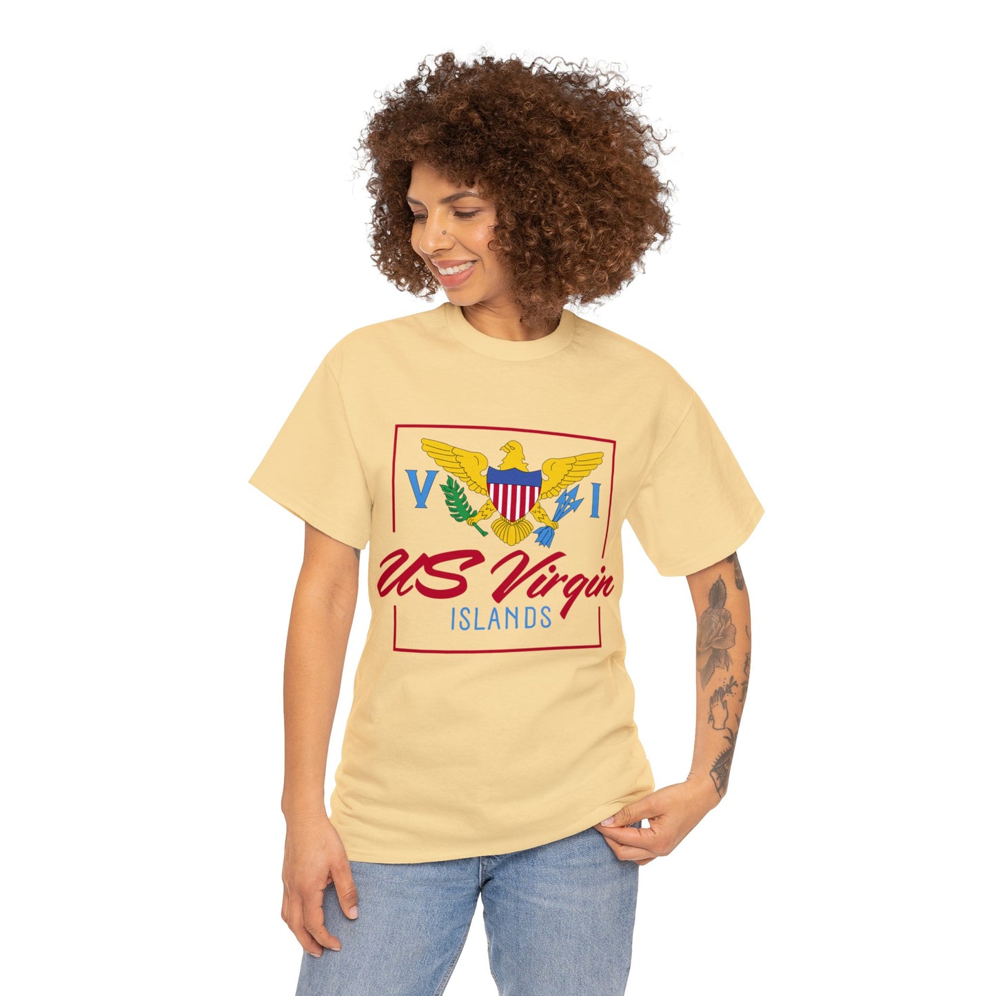 US Virgin Islands Unisex Heavy Cotton Tee