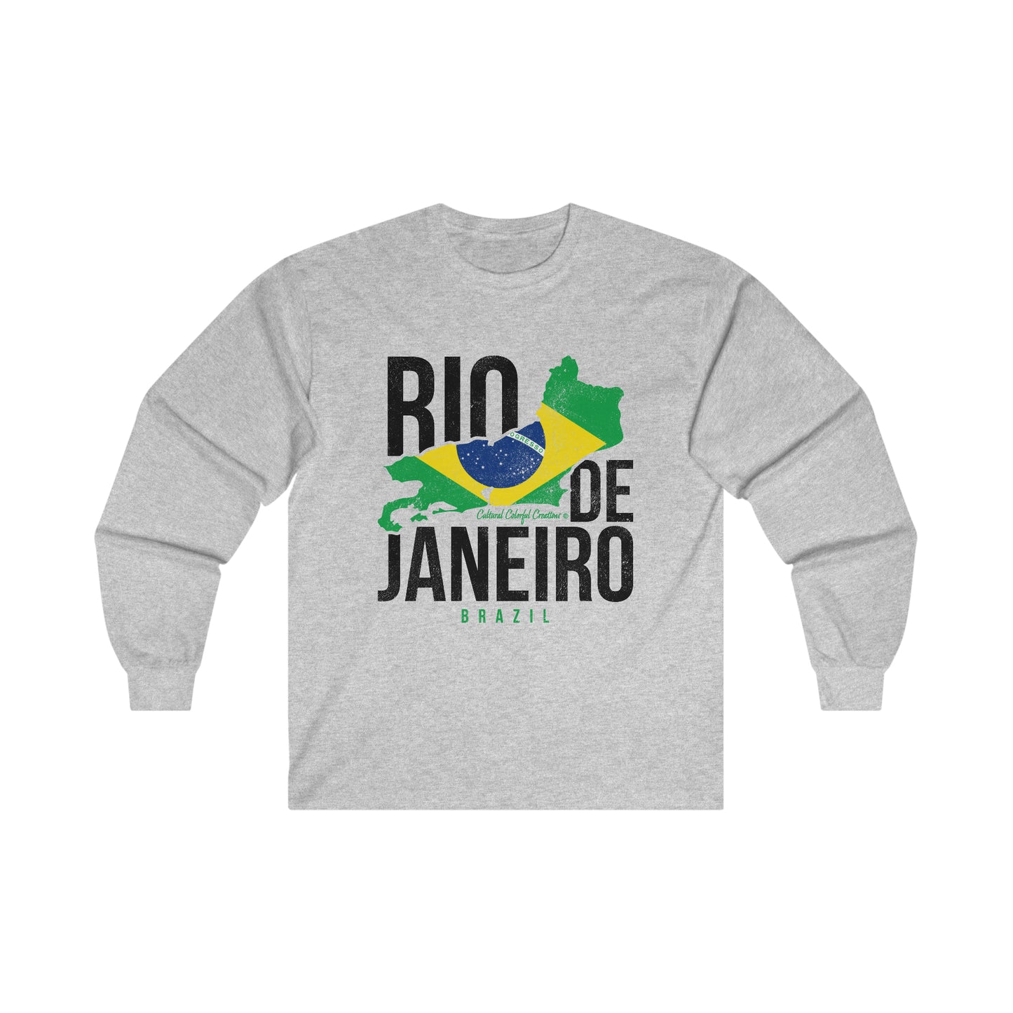 Brazil Flag Ultra Cotton Long Sleeve Tee