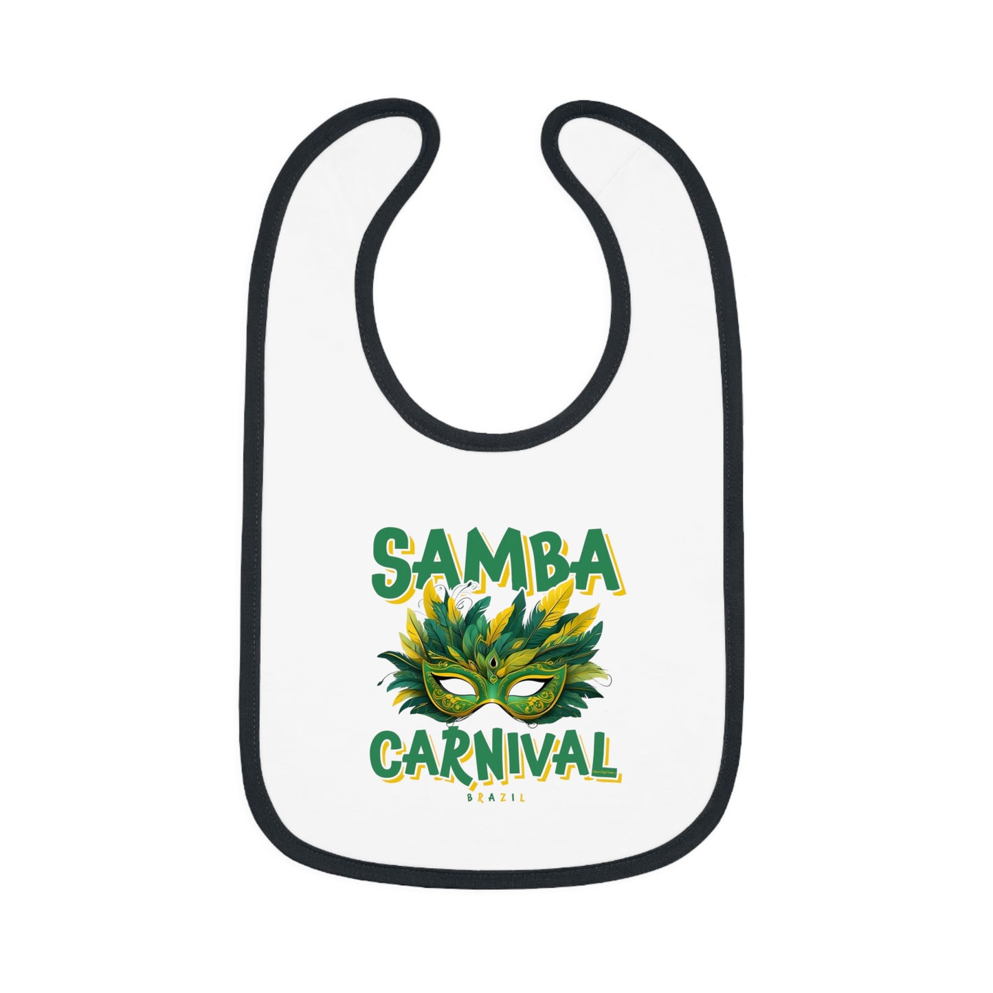 Samba Rio de Janeiro Carnival Baby Contrast Trim Jersey Bib