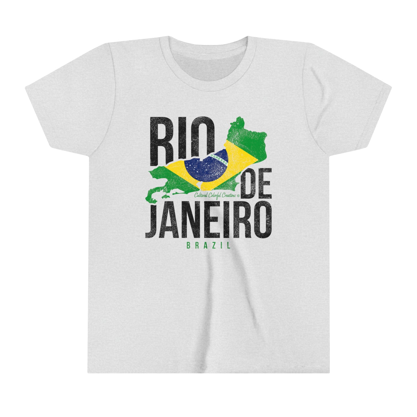 Brazil Flag Youth Short Sleeve Tee