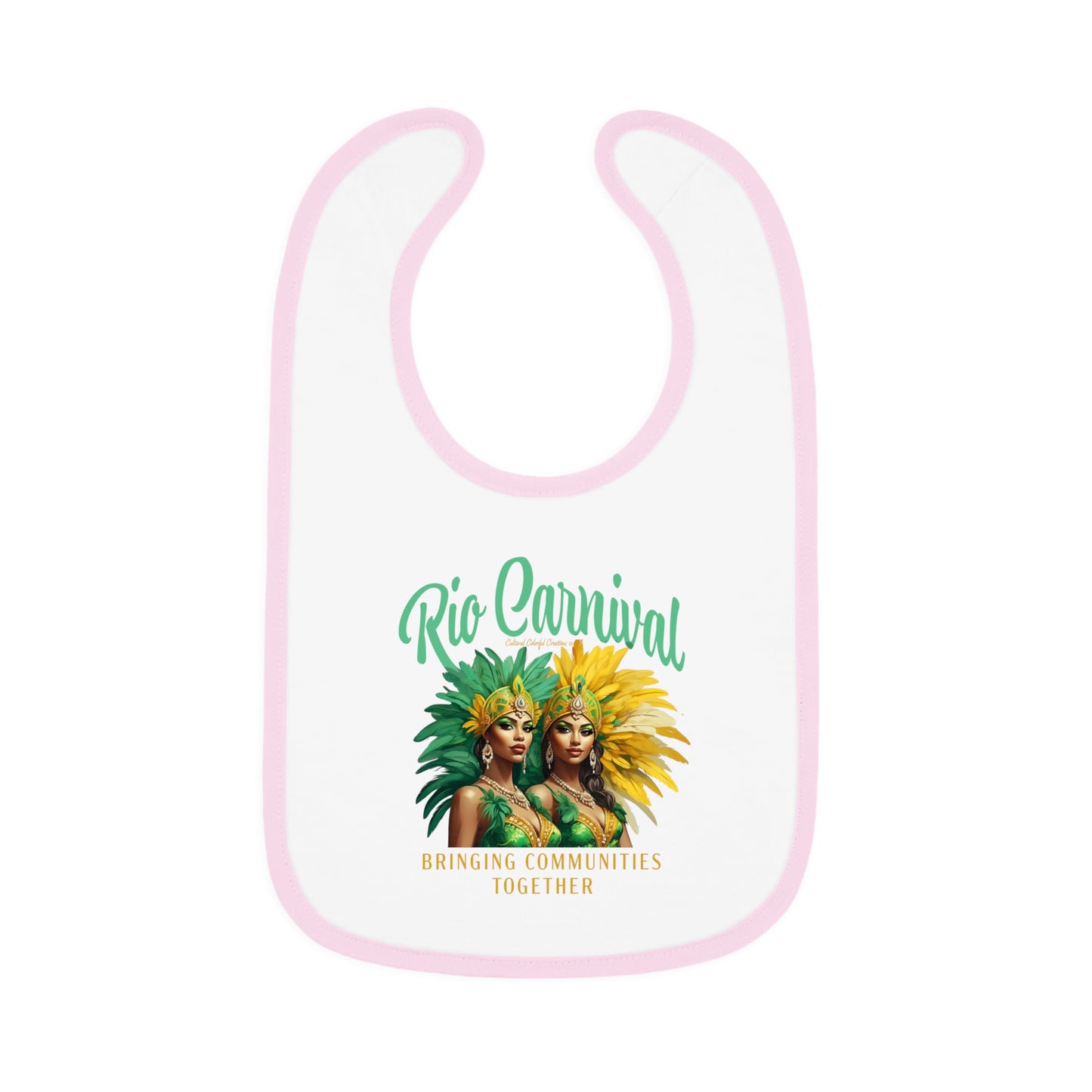 Rio de Janeiro Carnival Together Baby Contrast Trim Jersey Bib