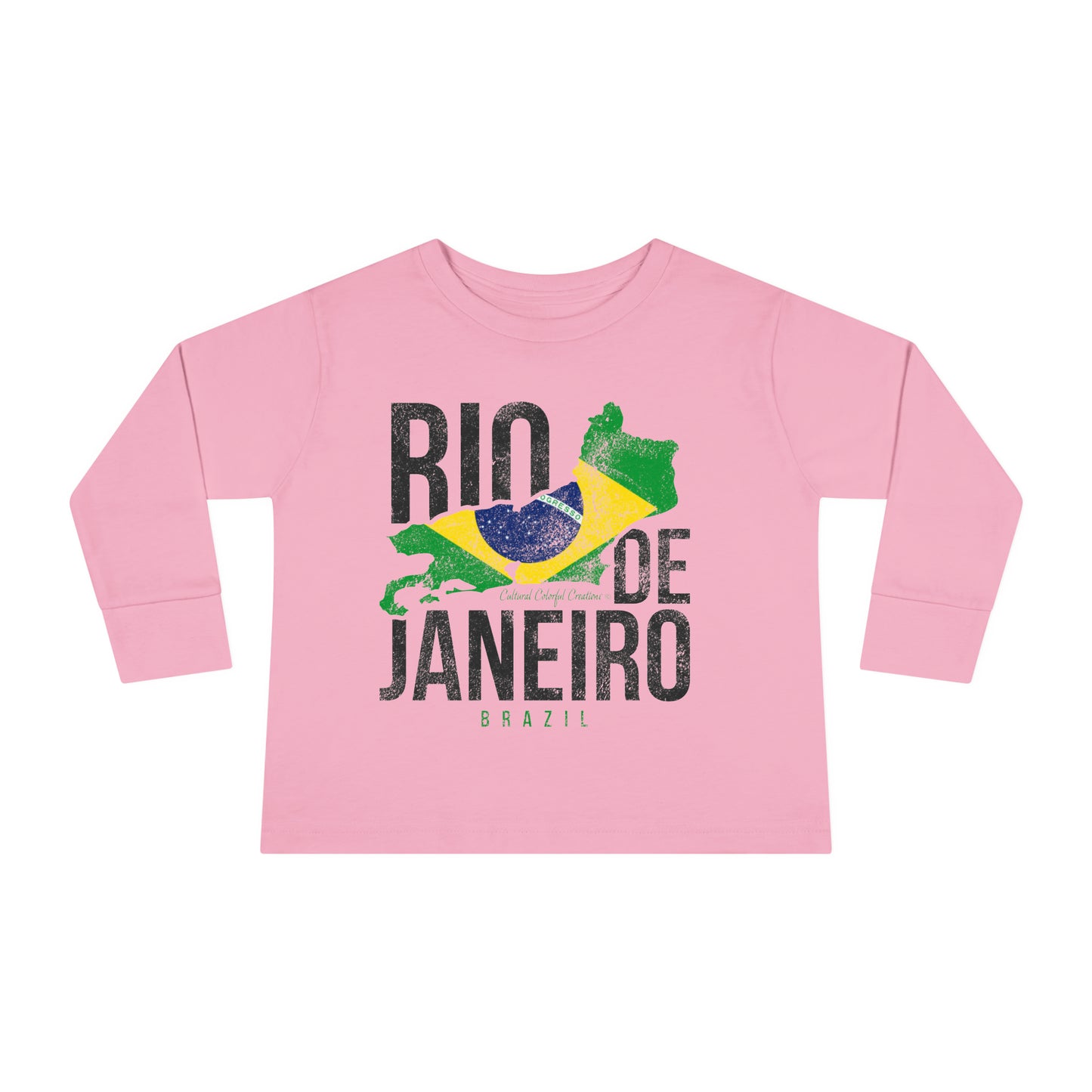 Brazil Flag Toddler Long Sleeve Tee