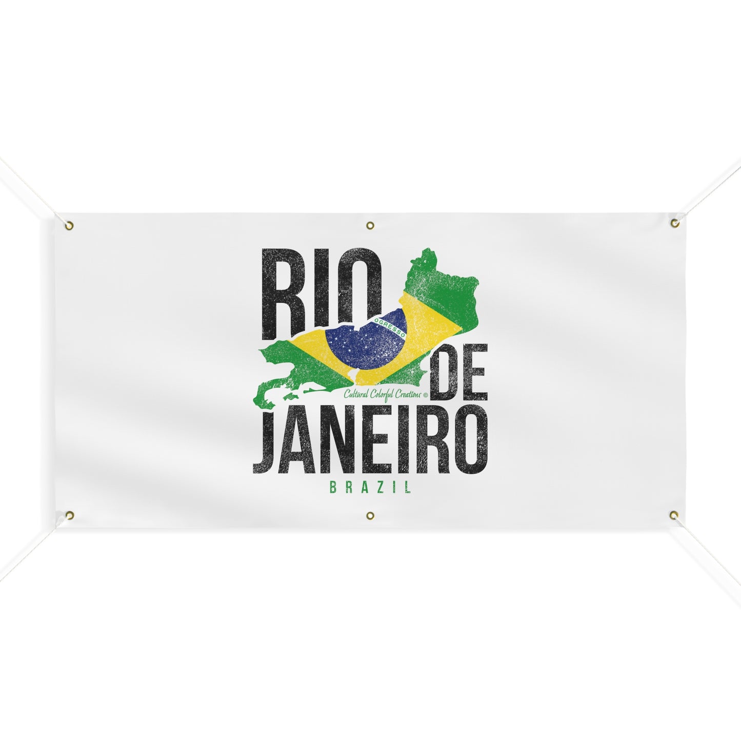 Brazil Flag Matte Banner