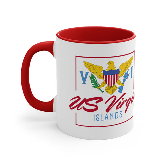 US Virgin Islands Accent Coffee Mug, 11oz