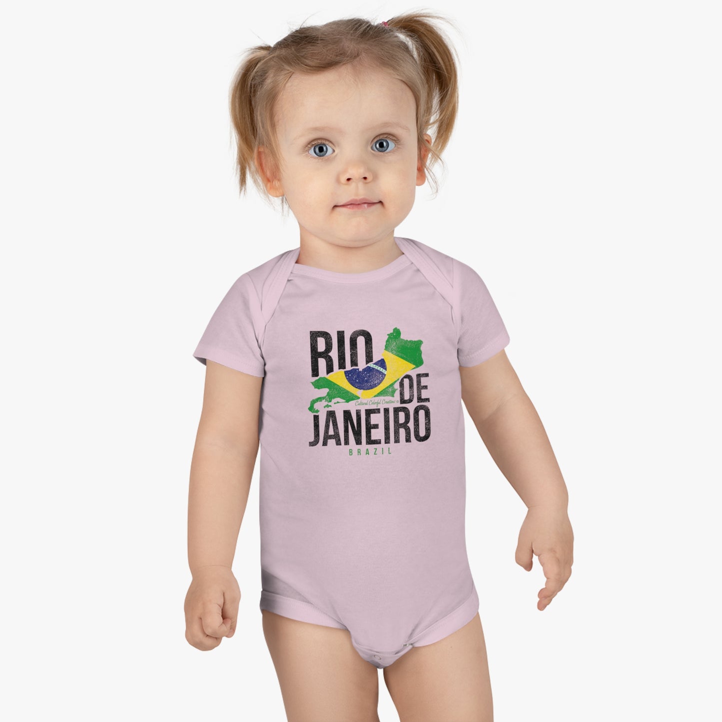 Brazil Flag Baby Short Sleeve Onesie®