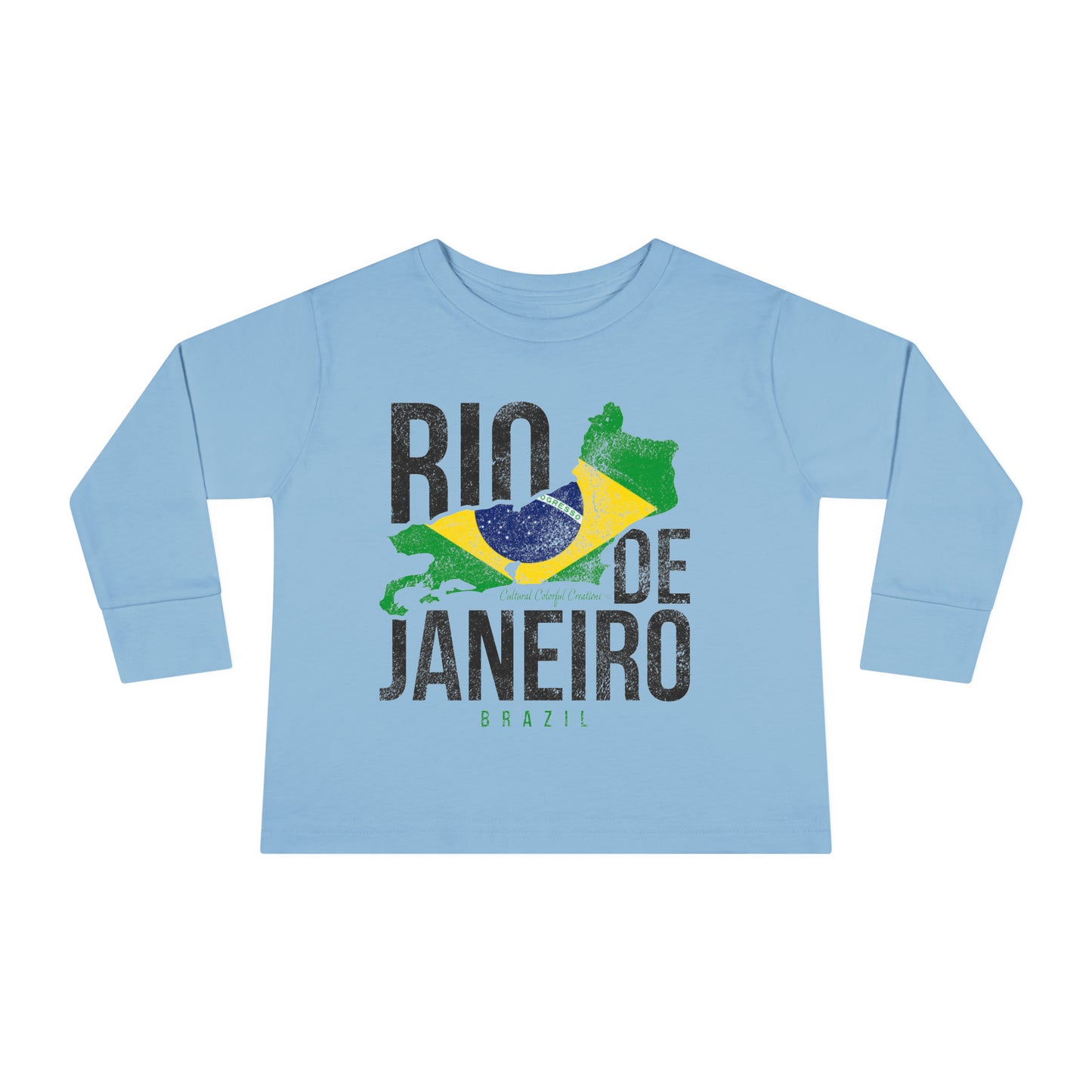 Brazil Flag Toddler Long Sleeve Tee