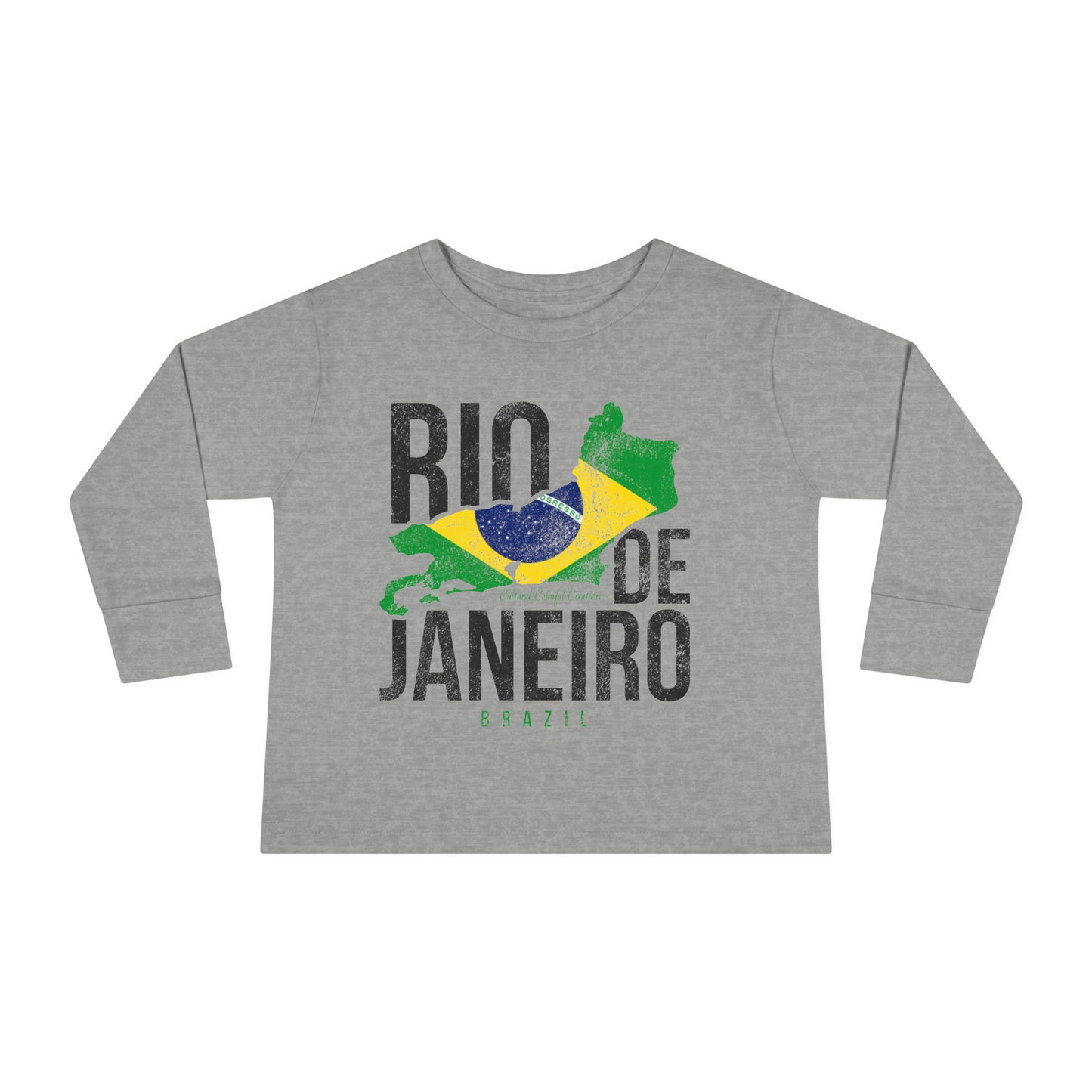 Brazil Flag Toddler Long Sleeve Tee