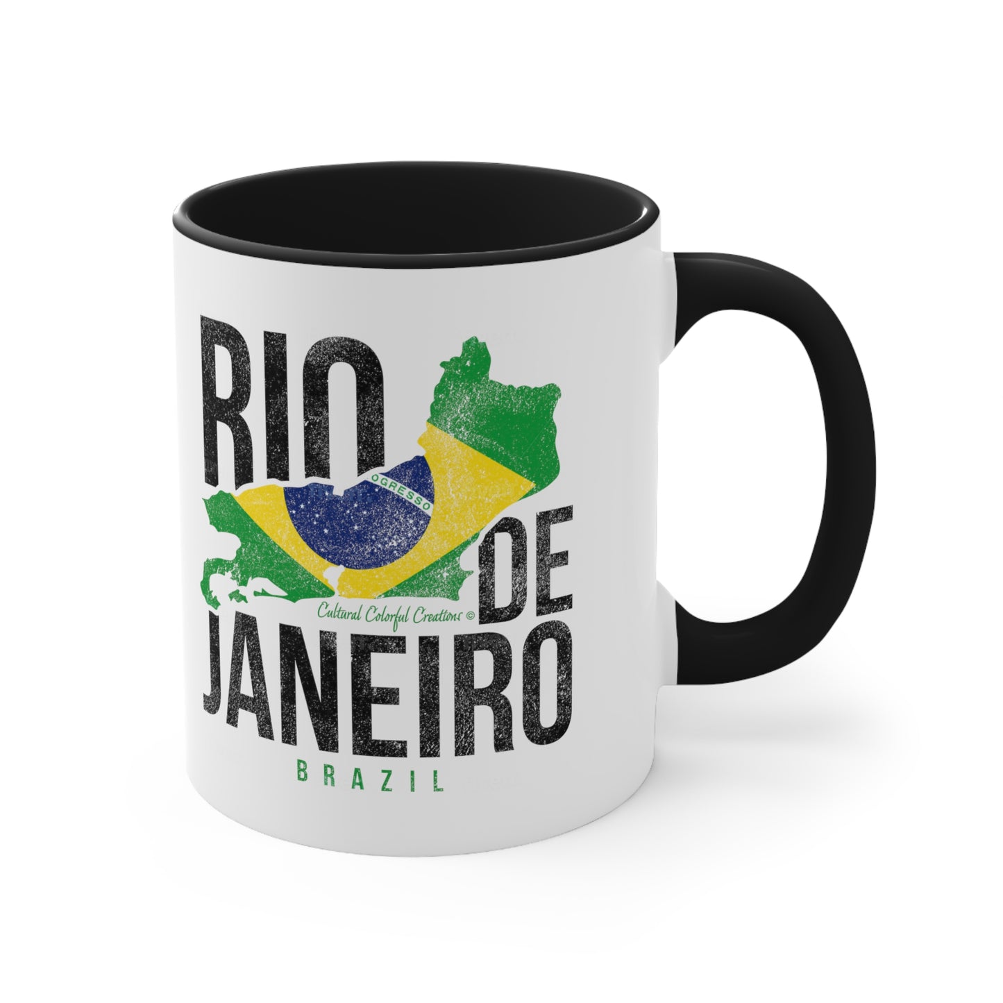 Brazil Flag Accent Coffee Mug, 11oz