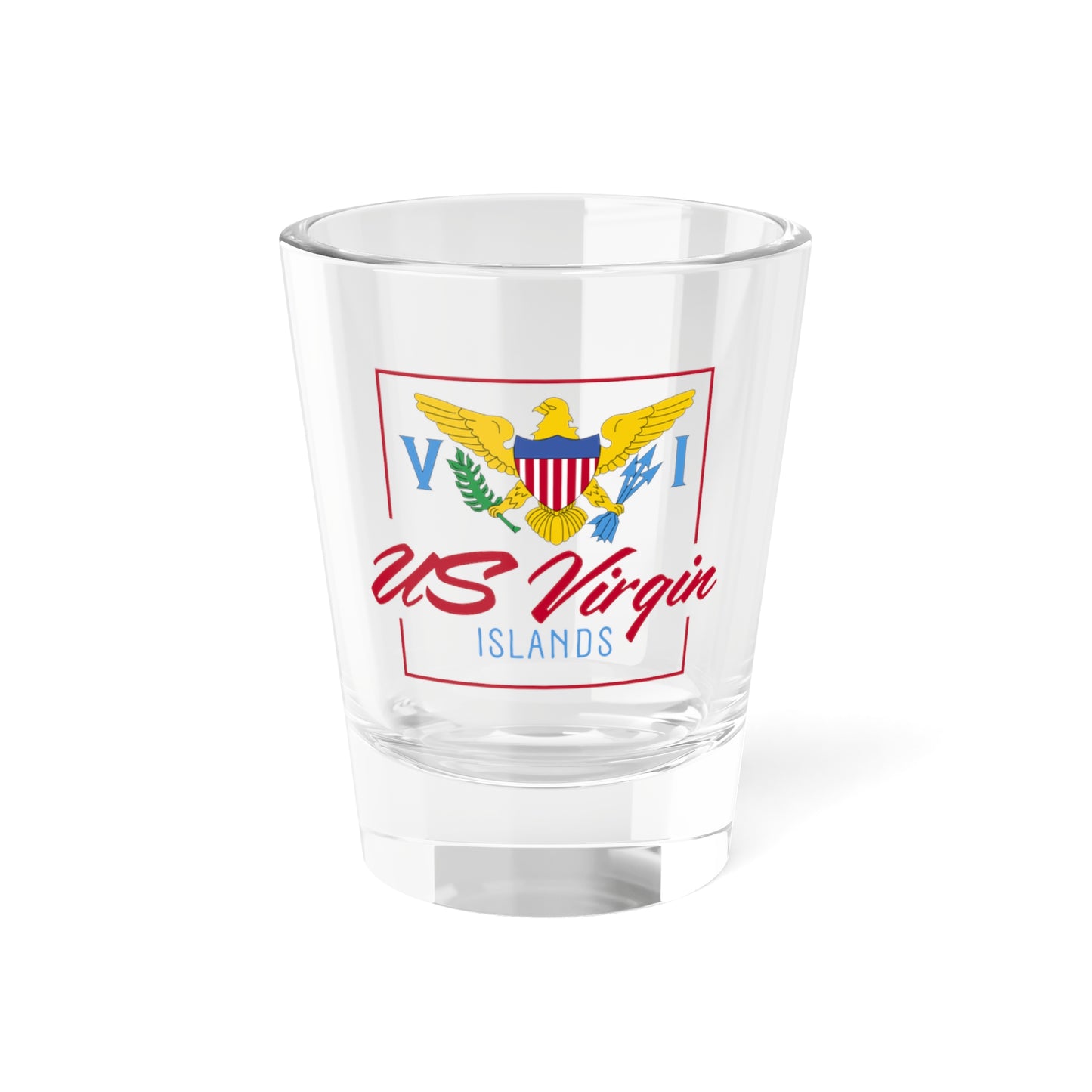 US Virgin Islands Shot Glass, 1.5oz