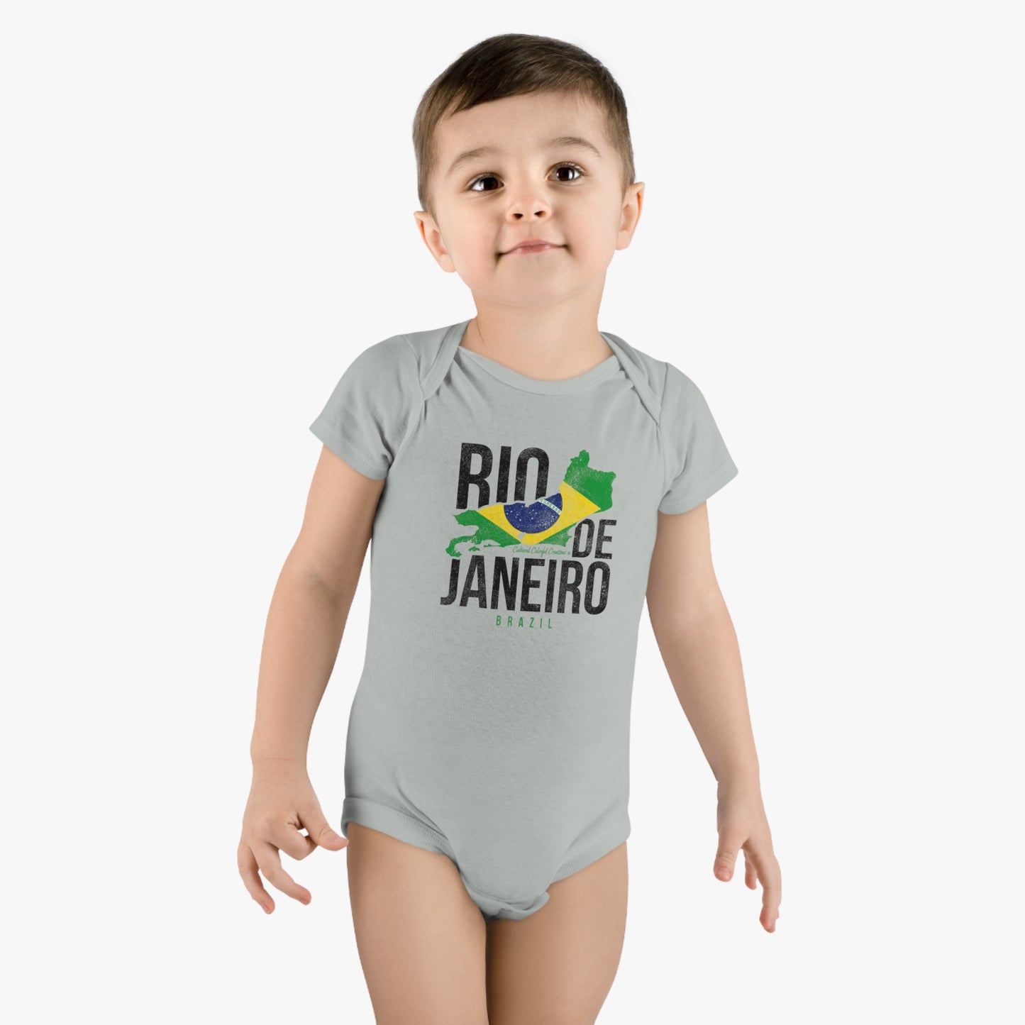 Brazil Flag Baby Short Sleeve Onesie®