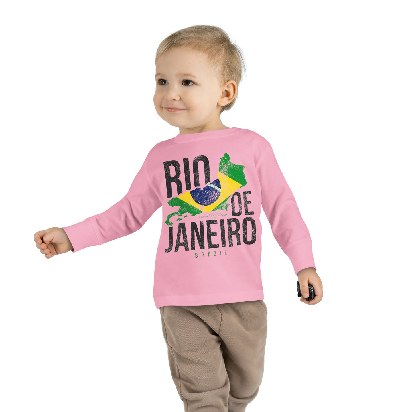 Brazil Flag Toddler Long Sleeve Tee