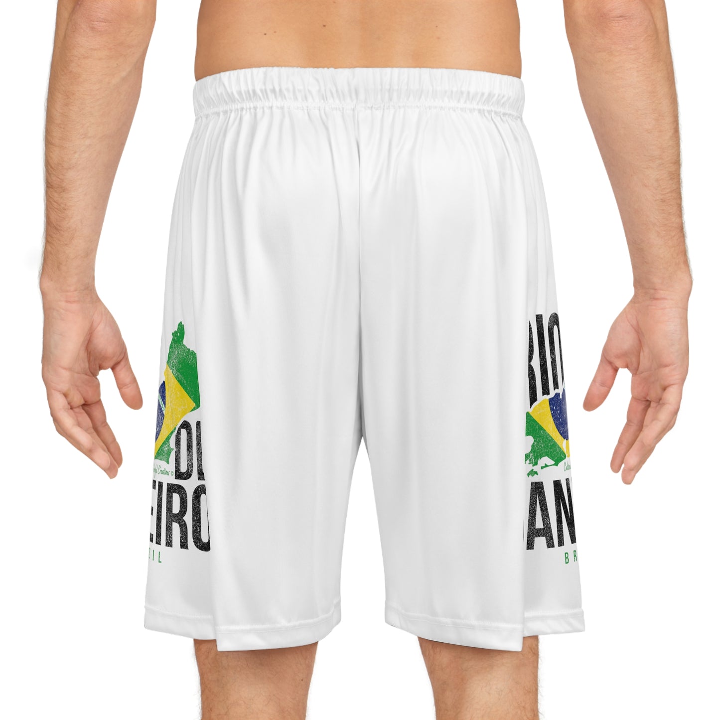 Brazil Flag Basketball Shorts (AOP)