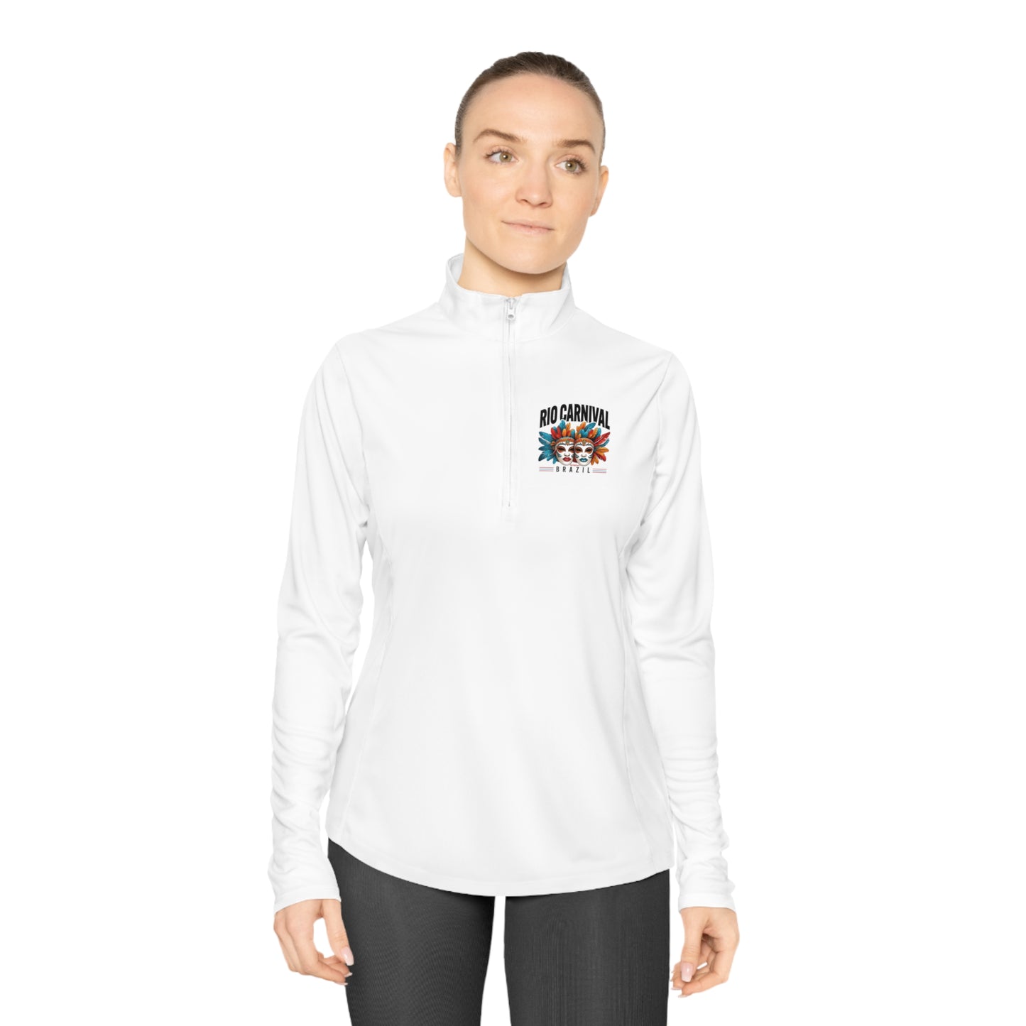 Rio de Janeiro Carnival Ladies Quarter-Zip Pullover