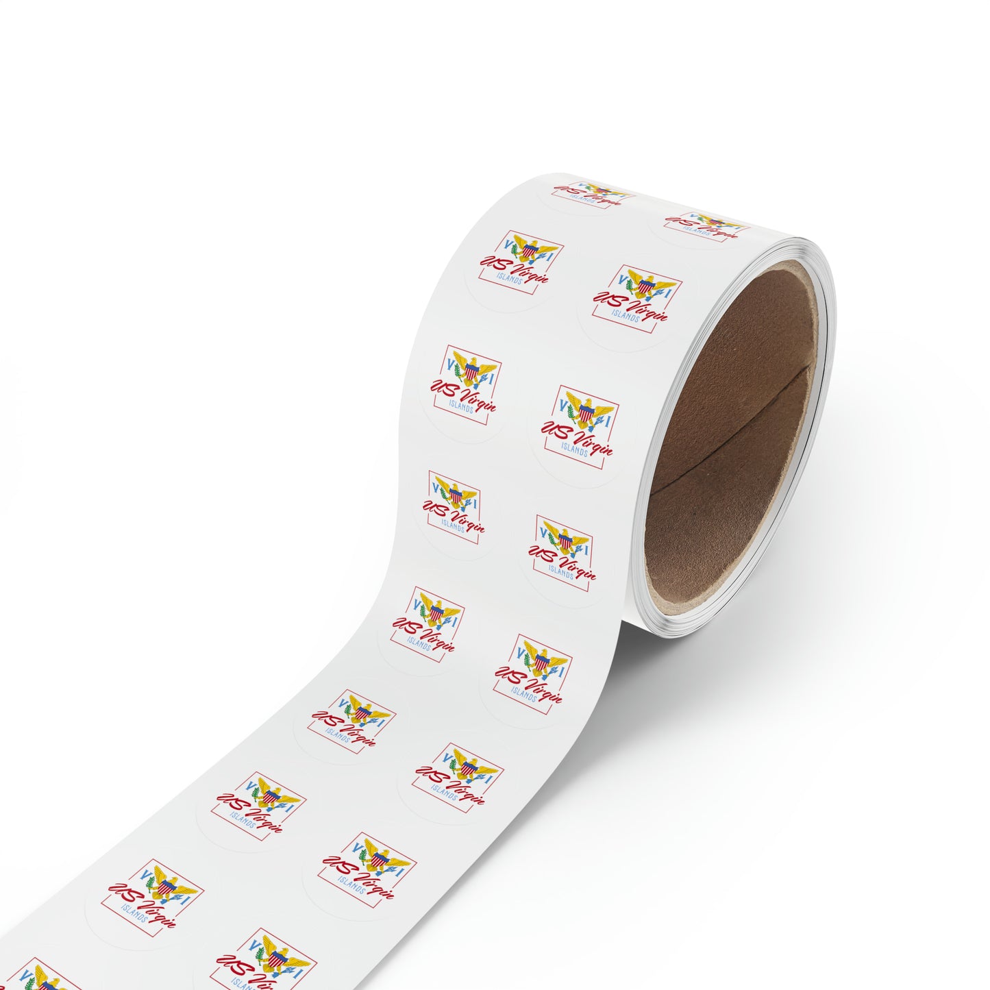 US Virgin Islands Round Sticker Label Rolls