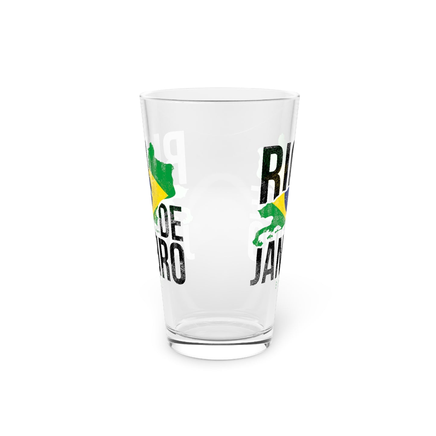 Brazil Flag Pint Glass, 16oz