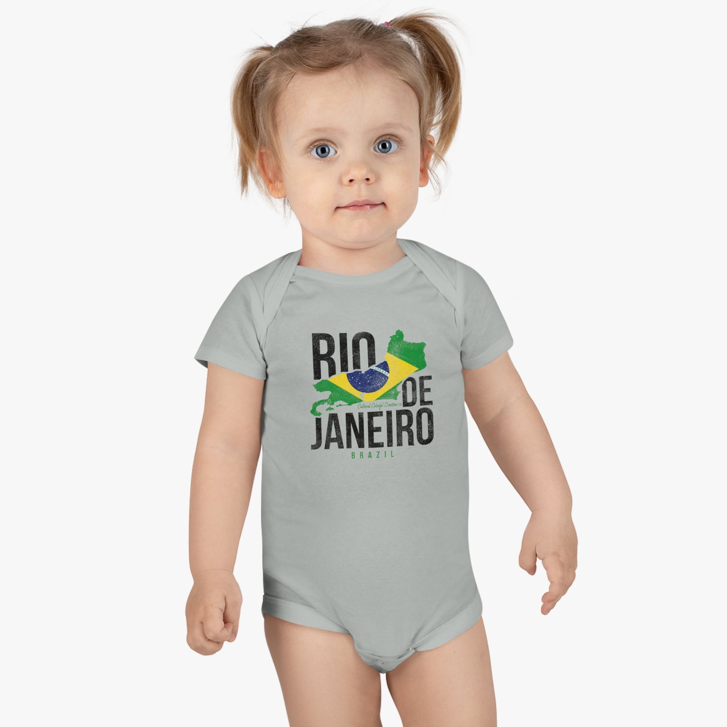 Brazil Flag Baby Short Sleeve Onesie®