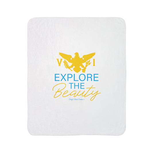 Explore the Beauty Fleece Sherpa Blanket