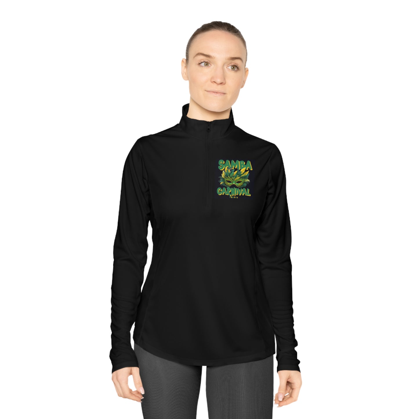 Samba Rio de Janeiro Carnival Ladies Quarter-Zip Pullover