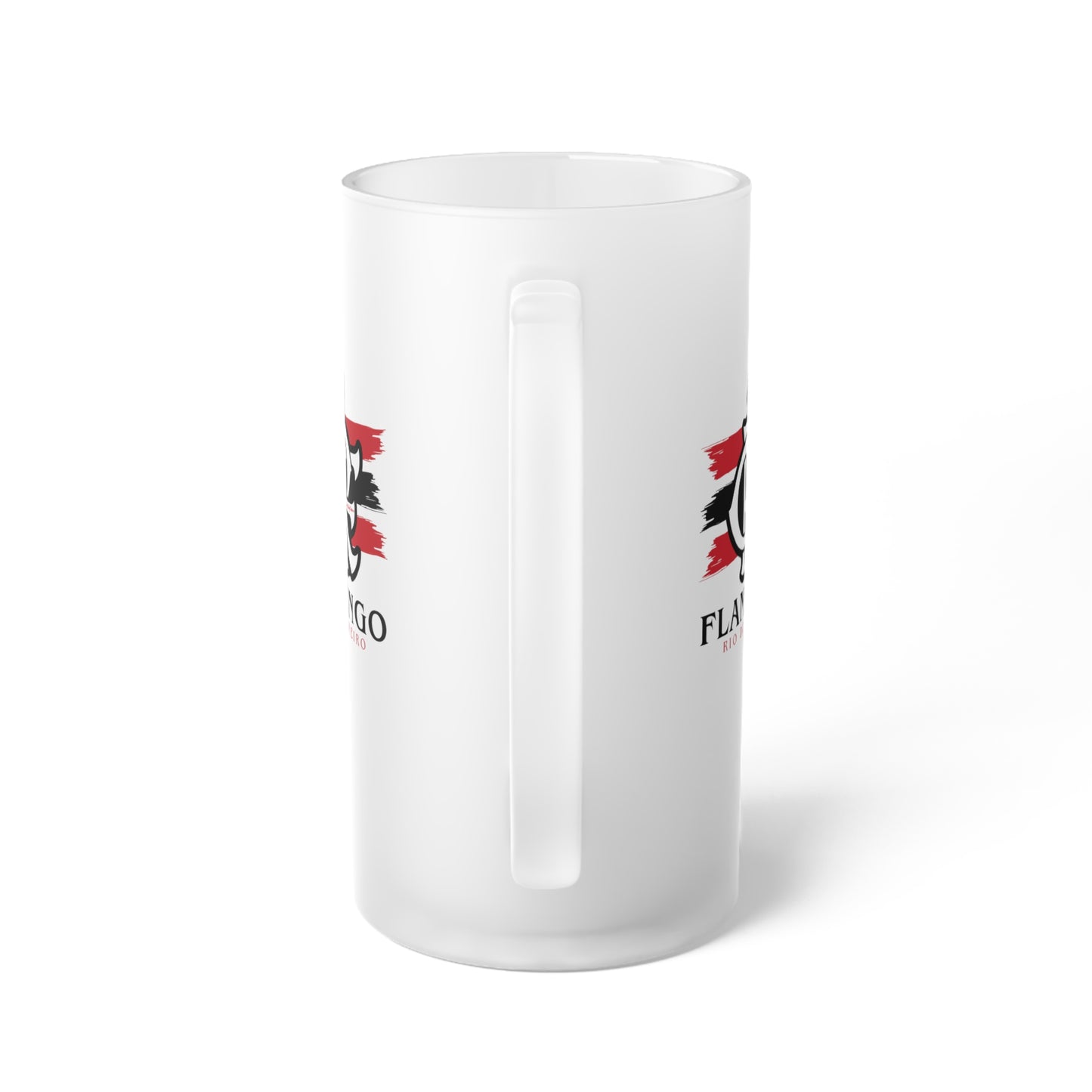 Brazilian Soccer Frosted Glass Beer Mug