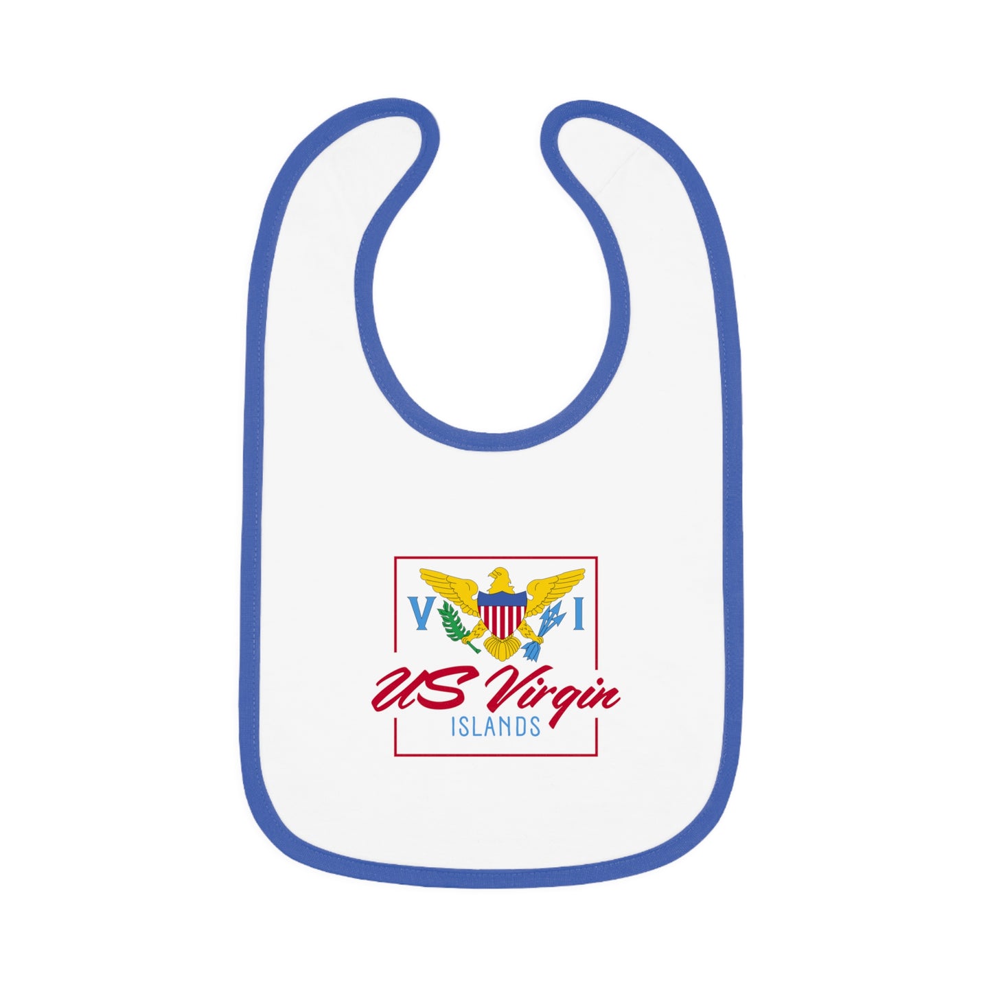 US Virgin Islands Baby Contrast Trim Jersey Bib