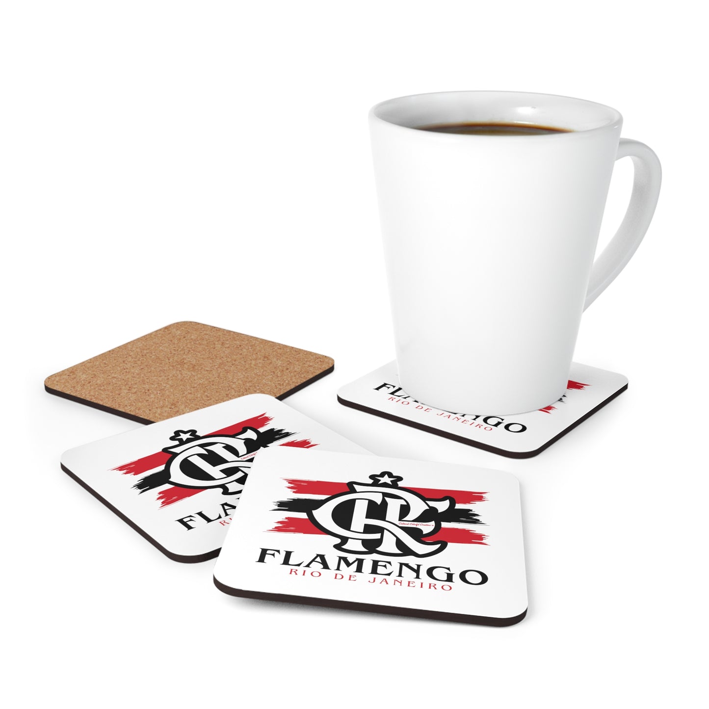 Brazilian Soccer Corkwood Coaster Set