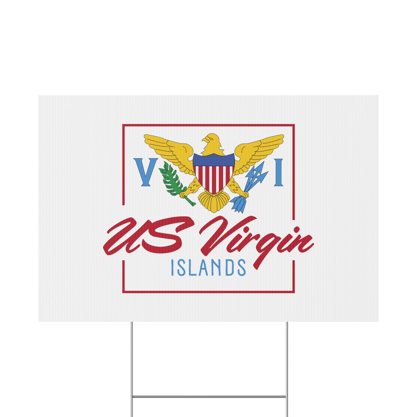 US Virgin Islands Plastic Yard Sign