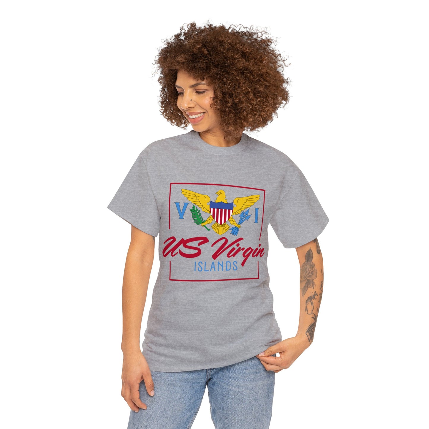 US Virgin Islands Unisex Heavy Cotton Tee