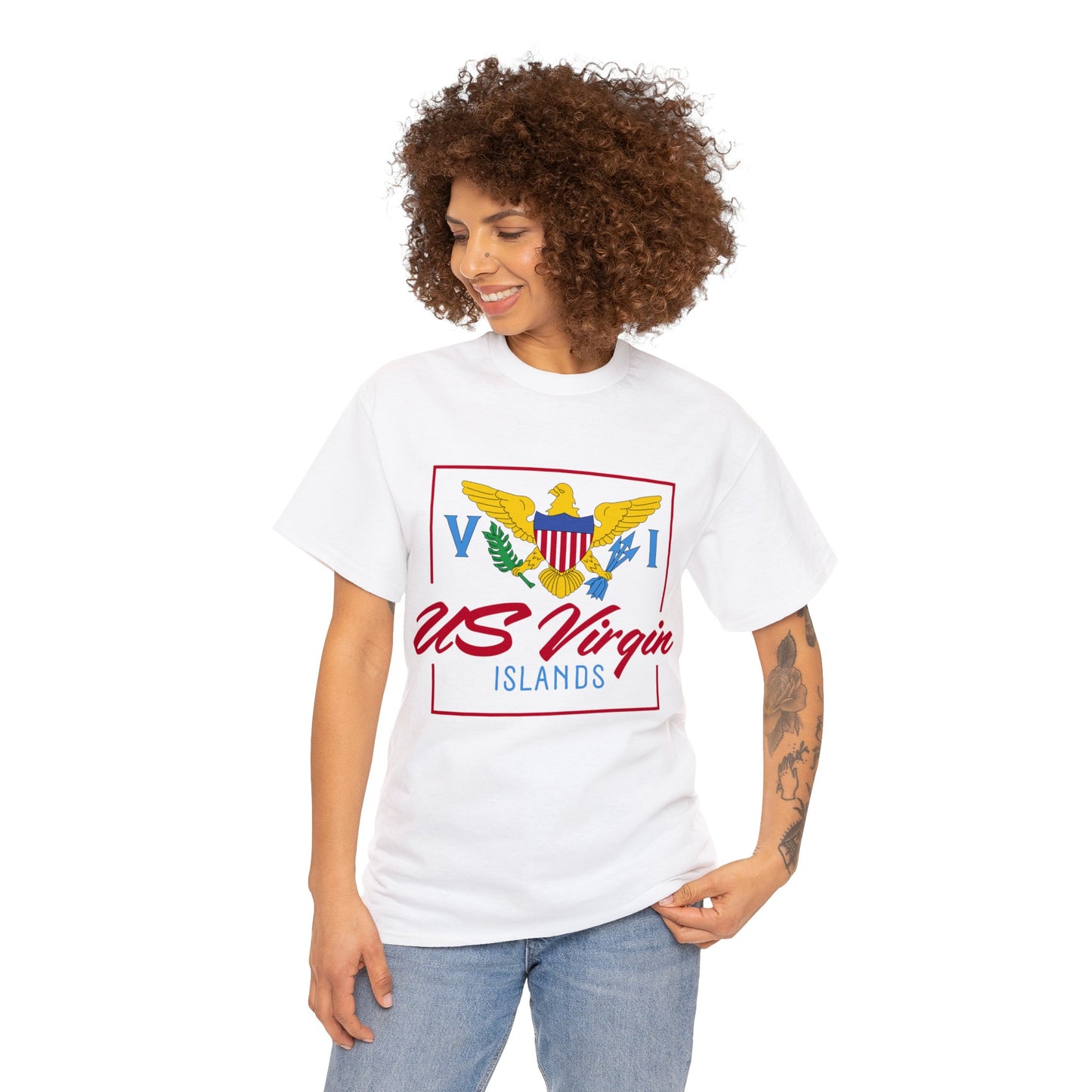 US Virgin Islands Unisex Heavy Cotton Tee