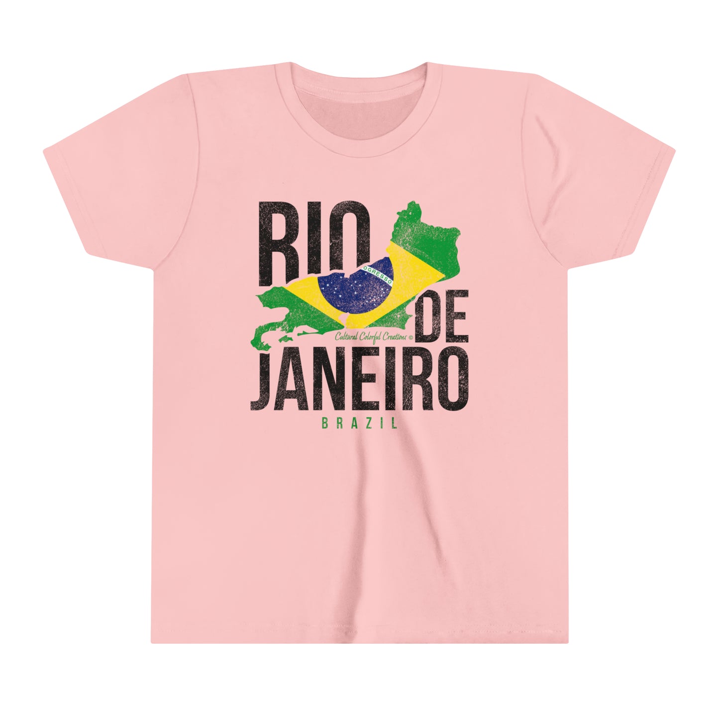 Brazil Flag Youth Short Sleeve Tee