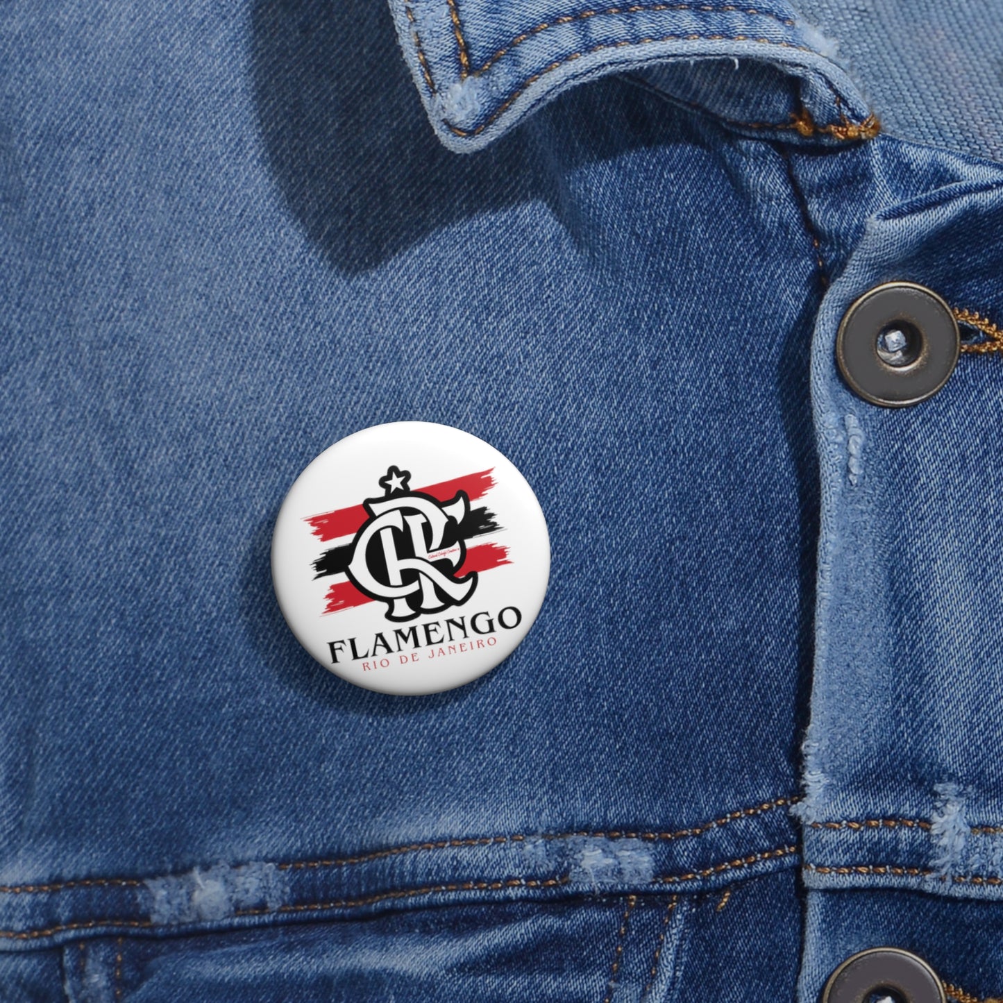 Braziian Soccer Custom Pin Buttons