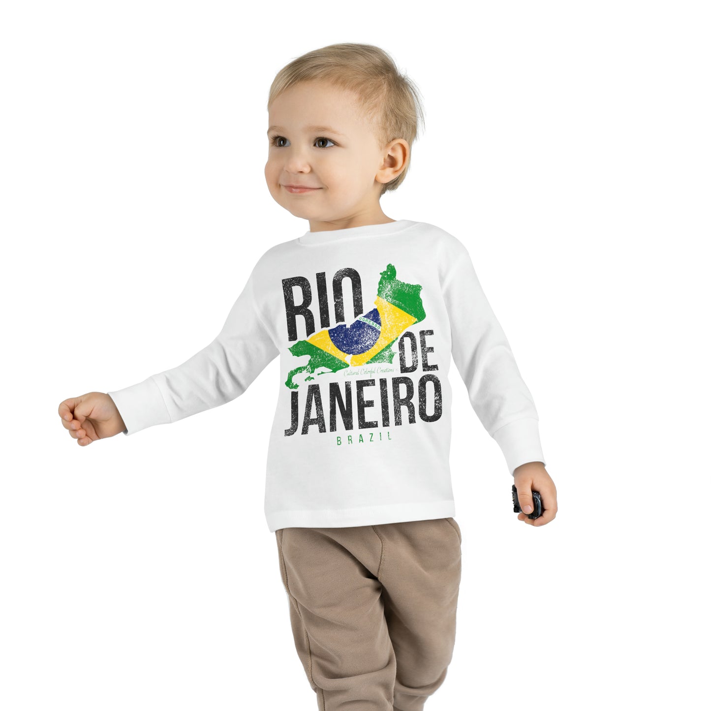 Brazil Flag Toddler Long Sleeve Tee