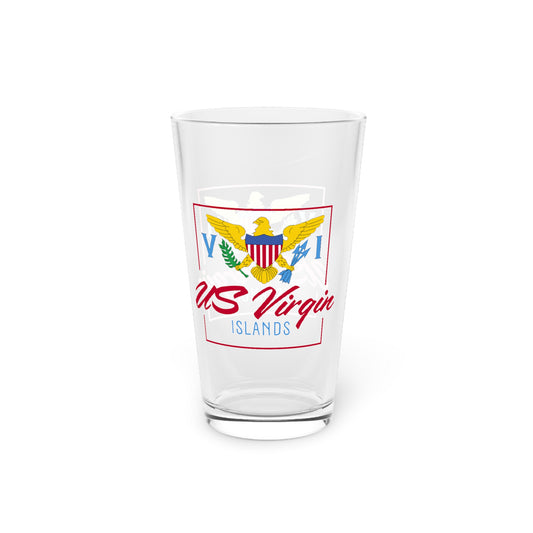 US Virgin Islands Pint Glass, 16oz