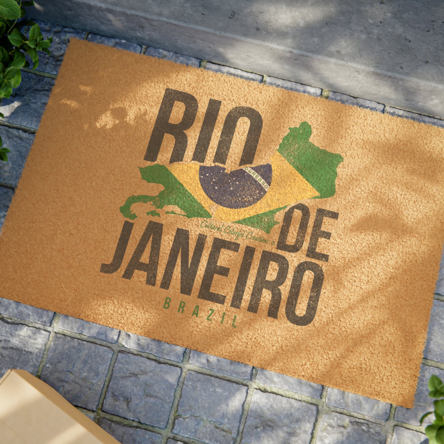 Brazil Flag Doormat