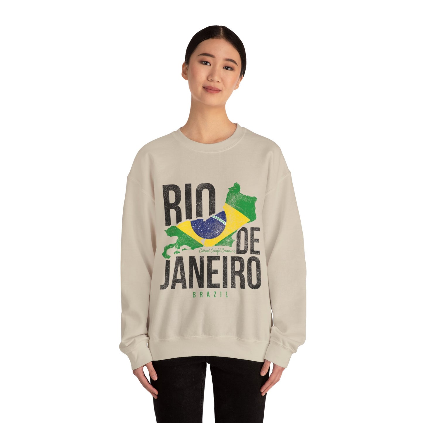 Brazil Flag Unisex Heavy Blend™ Crewneck Sweatshirt