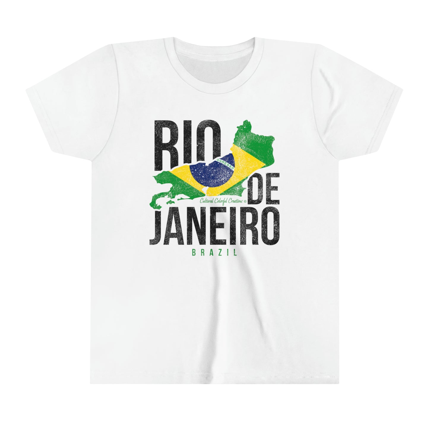 Brazil Flag Youth Short Sleeve Tee