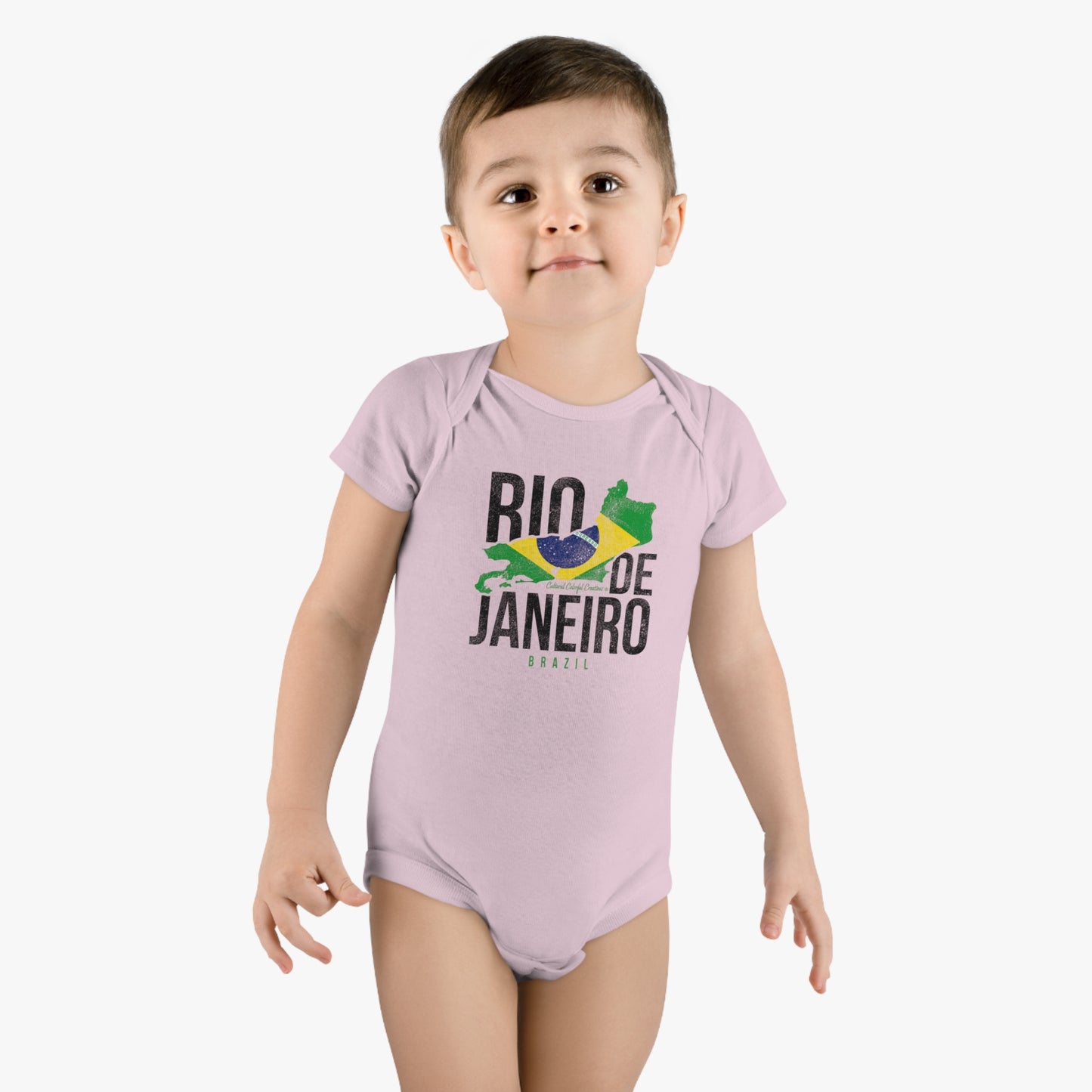 Brazil Flag Baby Short Sleeve Onesie®