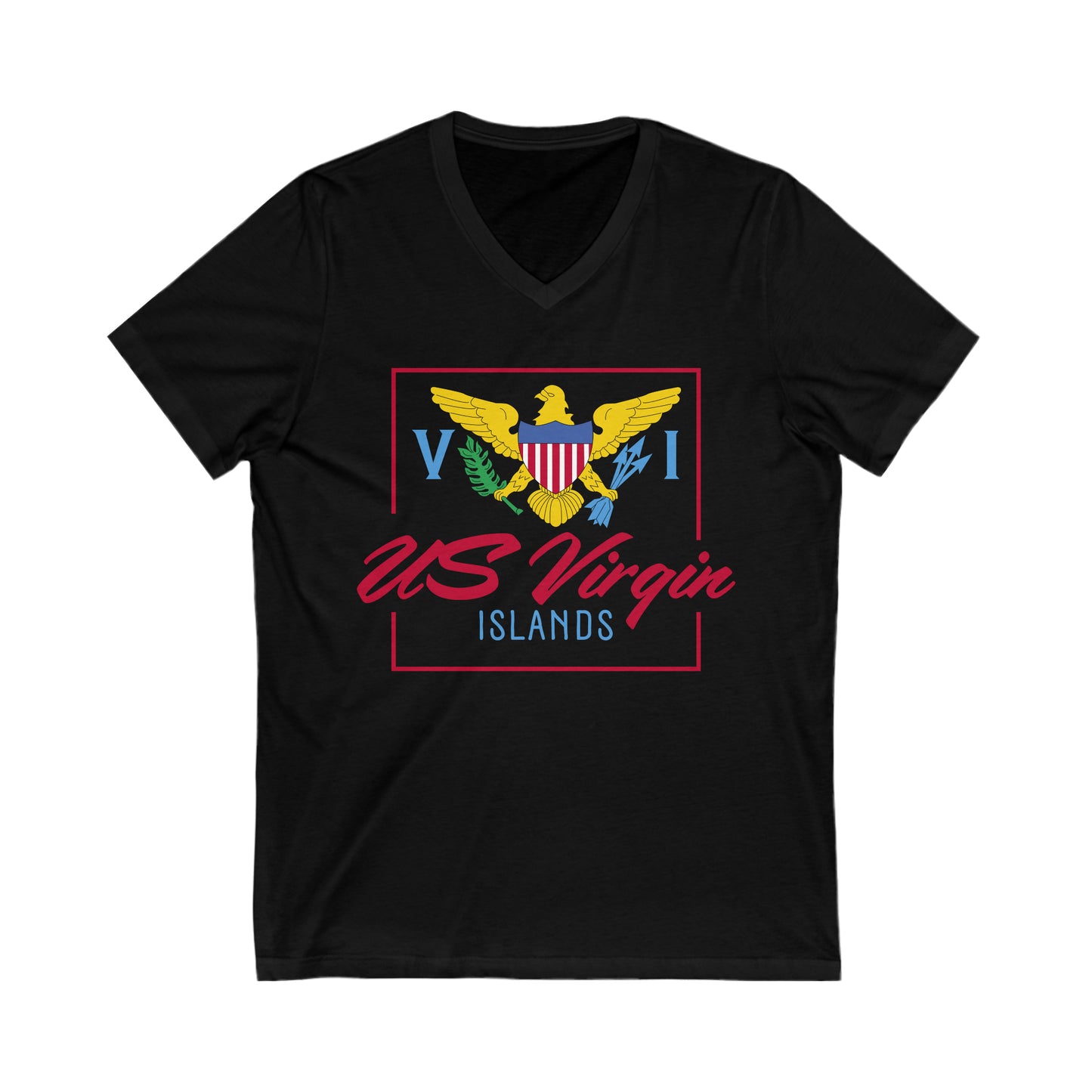 US Virgin Islands Unisex Jersey Short Sleeve V-Neck Tee